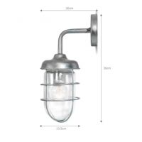 Galvanised Steel Coastal Cage Light Measurements Galvanised Steel Coastal Cage Light Measurements
