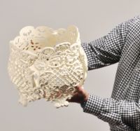 Liliana Large Vintage Cream Flower Planter Liliana Large Vintage Cream Flower Planter