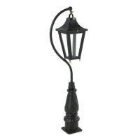 “Lincoln” Swan Neck Lantern & Lamp Post in Black “Lincoln” Swan Neck Lantern & Lamp Post in Black