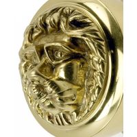 Lions Head Polished Brass Centre Door Knob Lions Head Polished Brass Centre Door Knob