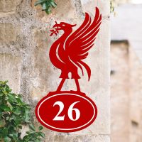 Liver Bird House Number Sign Created Out of Iron Liver Bird House Number Sign Created Out of Iron