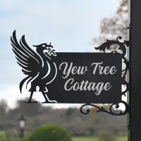 Liver Bird Wall Bracketed House Name Sign Created Out of Iron
