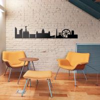 Liverpool Skyline Wall Art in a Home Setting Liverpool Skyline Wall Art in a Home Setting