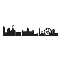 Metal Liverpool Skyline Wall Art Finished in Black Metal Liverpool Skyline Wall Art Finished in Black