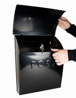 “Evening Hush” Black Berkley Post Box With Lock