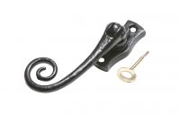 Lockable Left Hand 3 Point Black Iron Window Fastener With Monkey Tail