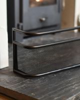 Close-Up of Long Black Low Fireside Fender Guard in Situ