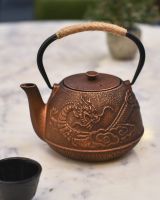 "Loong" Bronze Finish Cast Iron Japanese Style Teapot