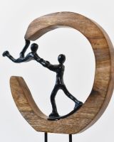 Angled close up of home decor art sculpture