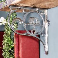 Lotus Flower Bright Chrome Wall Bracket in Situ  Lotus Flower Bright Chrome Wall Bracket in Situ