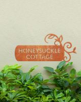 House Name Sign Created From Corten Steel 