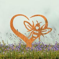 Rustic Grave Marker Ground Spike "Loving Nature" Bee Topper Rustic Grave Marker Ground Spike "Loving Nature" Bee Topper