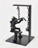 Recycled Metal Lat Pulldown Sculpture