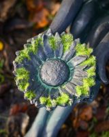 Lyra the generous resin fairy garden sculpture flower close up