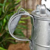 Close-up of the Handle on the Galvanised Wateringcan Close-up of the Handle on the Galvanised Wateringcan
