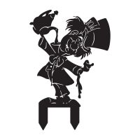  "Mad Hatter" Silhouette in a Black Finish