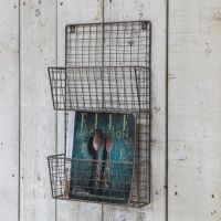 Wall Mounted Wire Mesh Magazine Rack