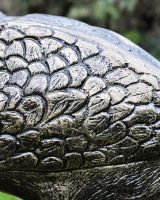 Feathered Pattern Design on the Back of the Majestic Peacock Sculpture