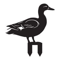 Mallard Duck Silhouette in a Black Finish