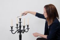 "Mallory Towers" Victoriana Candelabra Midnight Black