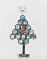Scrap Materials Christmas Tree Sculpture