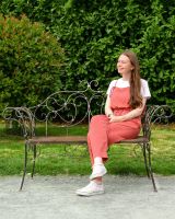 Scale image of ornate garden bench