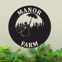Steel Circular Mary Poppins House Name Sign