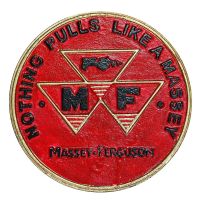 "Massey Ferguson" Cast Iron Automobilia Reproduction Sign Finished in a Hand Pained Finish "Massey Ferguson" Cast Iron Automobilia Reproduction Sign Finished in a Hand Pained Finish