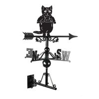 Black Master Tom Kitten Weathervane on white background  Black Master Tom Kitten Weathervane on white background