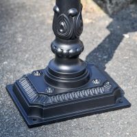 Base of the Matt Black Freestanding Huntingdon Post Box