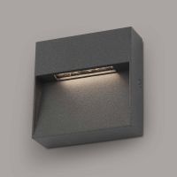 Square "Eyelid" Light in Situ on a Grey Wall