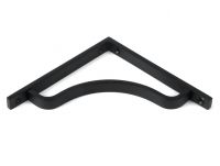 Close-Up of Matte Black "Arch-Way" Modern Shelf Bracket - 150mm x 150mm
