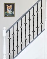 Matte Black "Enfield" Double Basket Stair Spindle
