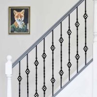 Matte Black "Enfield" Double Basket Stair Spindle - Spindle ONLY - No Brackets