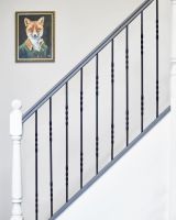 Matte Black "Enfield" Double Twist Stair Spindle - Spindle ONLY - No Brackets in Situ