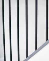 Close-Up of Matte Black "Enfield" Plain Stair Spindle - Spindle ONLY - No Brackets Close-Up of Matte Black "Enfield" Plain Stair Spindle - Spindle ONLY - No Brackets