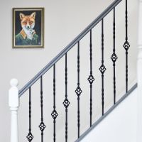 Matte Black "Enfield" Single Basket Stair Spindle - Spindle ONLY - No Brackets