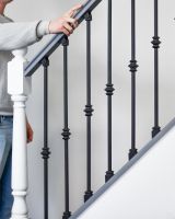 Matte Black "Enfield" Single Knuckle Stair Spindle to Scale Matte Black "Enfield" Single Knuckle Stair Spindle to Scale