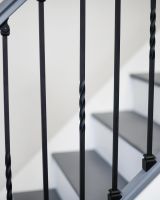Set of two Plain and Single Twist Stair Spindles in Situ