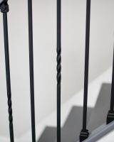 Close-up of the Matte Black Finish on the Stair Spindles