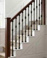 Matte Black "Westford" Steel Stair Spindles - Spindle digital illustration