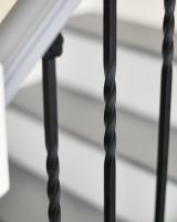 Close-up of the Matt Black Finish on the Stair Spindles