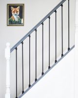 Matte Black "Enfield" Plain Stair Spindle in Situ Matte Black "Enfield" Plain Stair Spindle in Situ