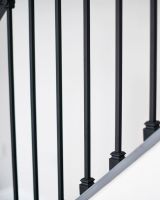 Close-up of the Matte Black Finish on the Plain Stair Spindle Close-up of the Matte Black Finish on the Plain Stair Spindle