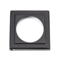 Matte Black Simple Square Euro Escutcheon Front