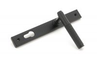 Matte Black Slimline Lever Espag Door Handle