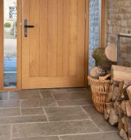 Matte Black Slimline Lever Espag Door Handle in Situ