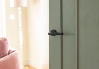 Matte Black Textured Unsprung Lever Door Handle on Rose on Door Matte Black Textured Unsprung Lever Door Handle on Rose on Door