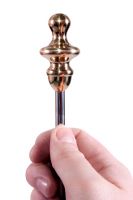 Polished Brass Urn Tiller Pin Scale image
