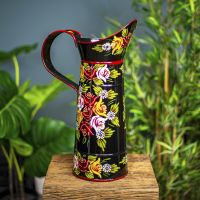 Black Traditional Jug in an Hand Painted Finish Black Traditional Jug in an Hand Painted Finish